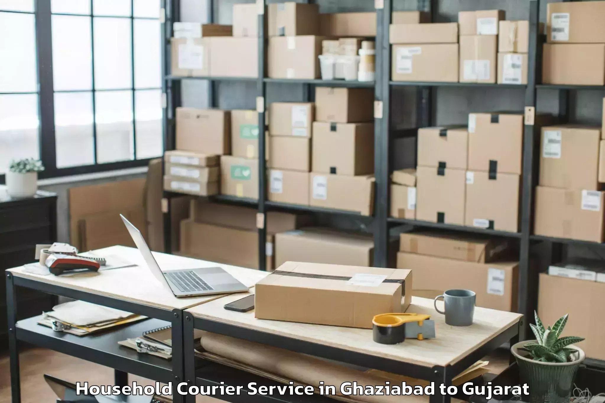 Book Ghaziabad to Hansot Household Courier Online